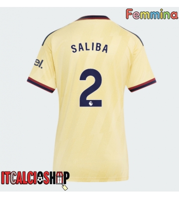 Arsenal William Saliba #2 Terza Maglia Femmina 2026-27 Manica Corta